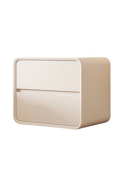 sharpdo Household Simple Microfiber Leather Small Bedside Bedside Table, 2-Layer Storage Cabinet 50*40*47CM
