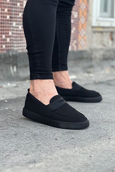 Wagoon Wg061 Charcoal Knitwear Ballerina Men's Casual Shoes