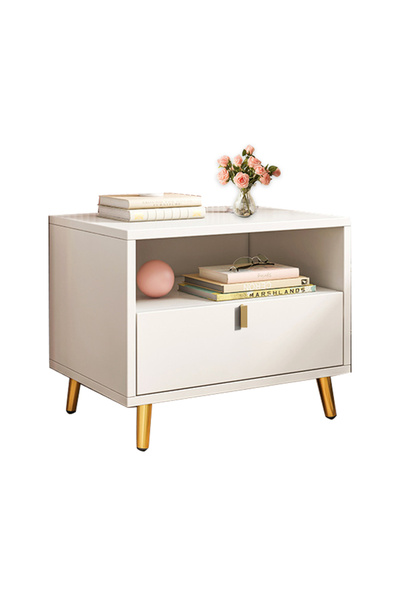 sharpdo European-style Nightstand, Light Luxury Style Bedside Cabinets With Drawer