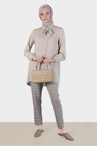 Alvina NECK TIE BUTTONED TUNIC 42737