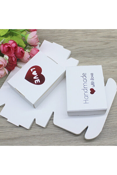 Choice علبة تعبئة عرض المجوهرات يدويًا - 10 صناديق بطباعة حب أبيض - 10 قطع (8...