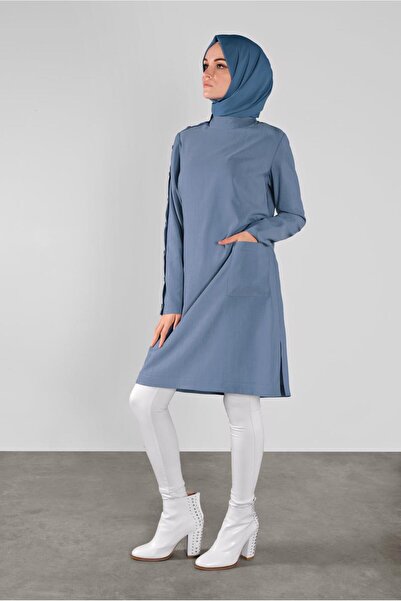 Alvina 41188 Model Tunica cu nasturi si gat