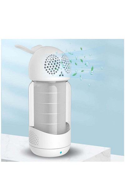 COOYA Portable smart air purifier,360° air intake,triple filtration,low noise,suitable for travel,white