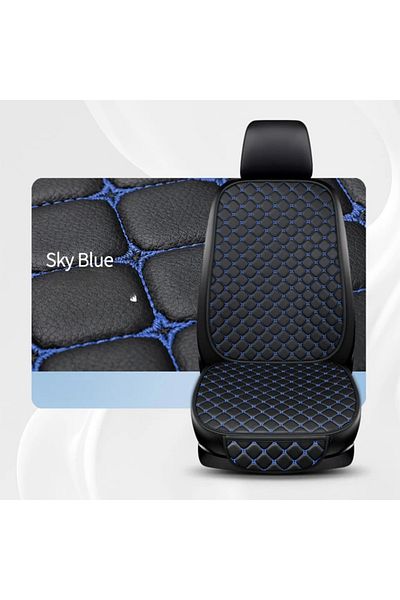 Choice 2pc Black and blue Car Seat Cover Napa Leather Minimalism Seat Cushion Wear-resistant and Durable,
