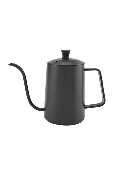 COOYA Stainless Steel Coffee Pot, 600ml Teflon Coated, Goose Neck Design, With Thermometer, For Home Use