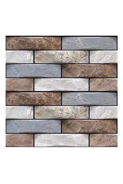 Flippy 10 Placi Tapet Flippy Autocolant 3D Imitatie Marmura Perete 30x30 cm Gri Maro Bej