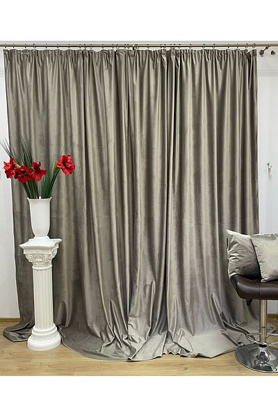 Liz Line Set doua draperii culoare Grej colectia Velvet by Liz Line 2x400x245cm DP2174