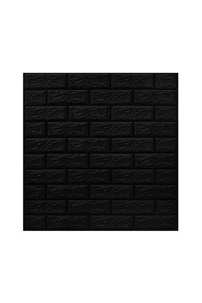 Flippy Set 10 Placi Tapet 3D Flippy 70x77 cm 3 mm Polietilenă Model Caramidă, Suprafață 5.3 mp, Negru