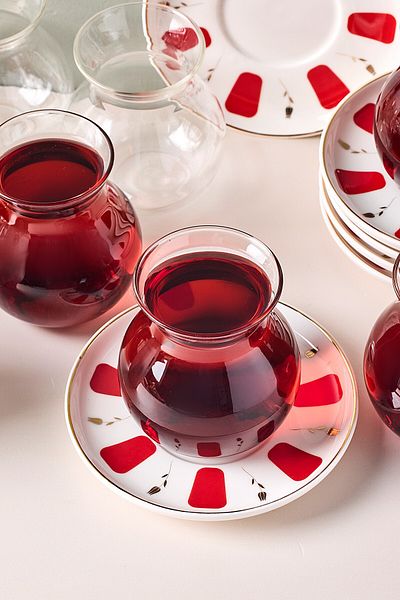 Perotti Filiz 12 Piece Glass Tea Set for 6 People 210 ml