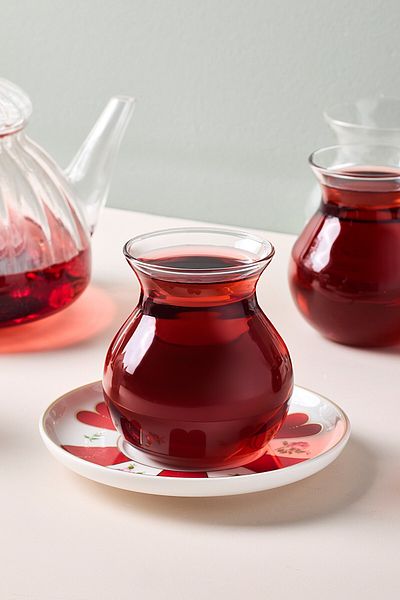 Perotti Beyoglu 12 Piece 6 Personality Glass Tea Set 210 ml