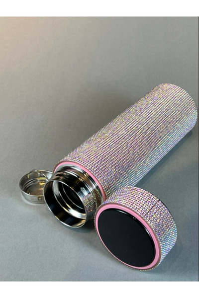 dizaynpark Taşlı Dereceli Termos Paslanmaz Çelik Diamond