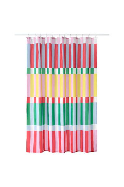 IKEA BANJANTRÄD Shower curtain, multicolour, 180 x 200 cm