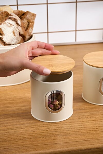 Karaca Premium Bread Box - Cream Prepped with Storage Container