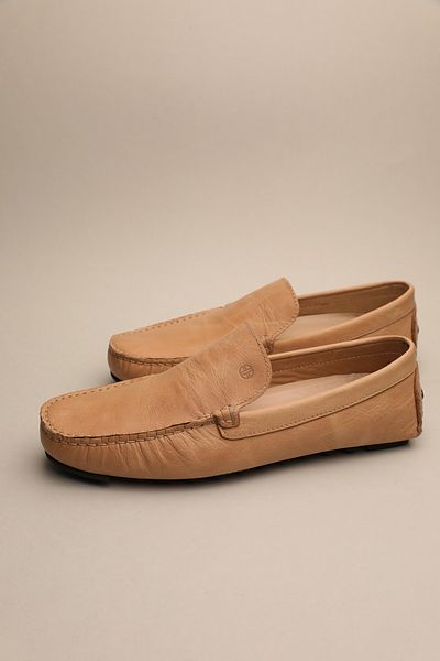 Gondol Loafer clasic din piele naturală pentru bărbați Camel 42 Ttx.687