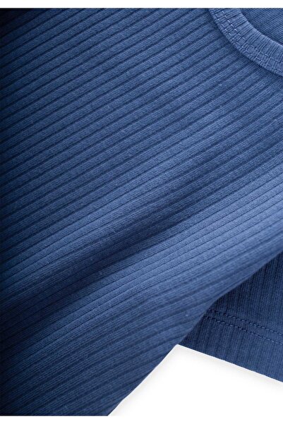 Cigit Tricou cu nervuri de bază 1-5 ani Albastru Indigo