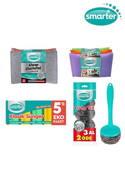 SMARTER Mega Dish and Scrub Sponge Set