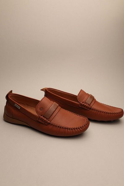 Gondol Loafer clasic pentru bărbați din piele naturală, maro 42 ttx.686