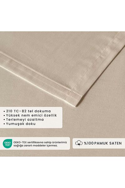 Bella Maison Supreme Basic Single 100% Cotton Satin Plain Bed Sheet White (160X240 cm)