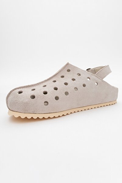 LuviShoes Justa Beige Suede Genuine Leather Women's Sandals