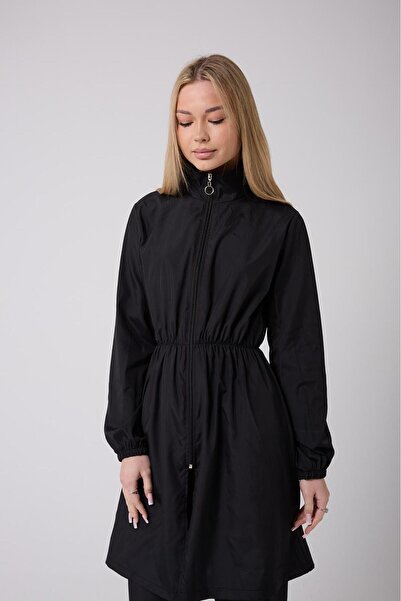 Transacoustic Siyah Lastikli Tesettür Mayo Takım