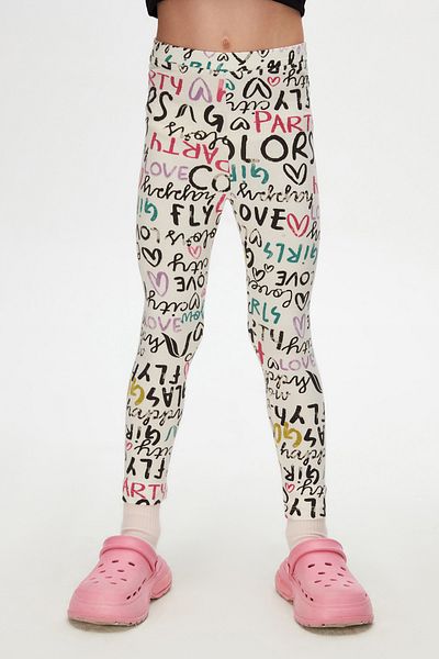 LOVETTI Glasgow Ecru Patterned Girl's Summer Leggings
