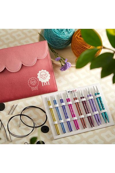KnitPro Σετ σουβλάκια Zing Deluxe με αντικαταστάσιμο καλώδιο (13 CM)