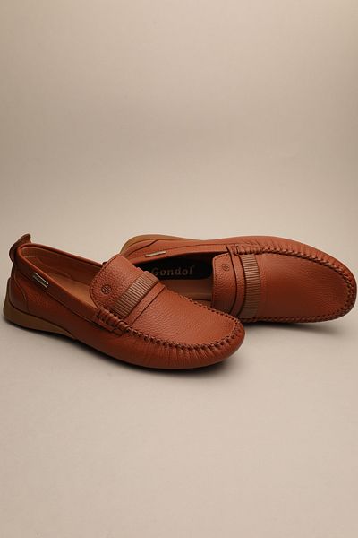 Gondol Loafer clasic pentru bărbați din piele naturală, maro 42 ttx.686