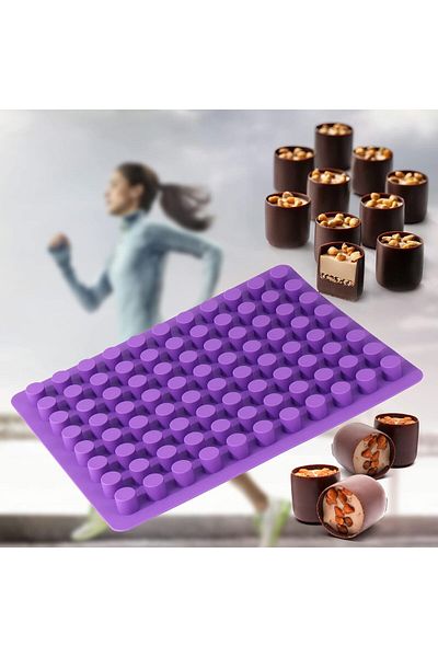 COOYA 88-Cavities Round Shaped Silicone Ice Ball Mold ,Non-Stick & Easy Demolding, Food-Grade Silicone