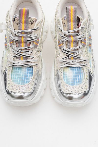 LuviShoes Pantofi sport pentru femei NOİ White Silver Stone