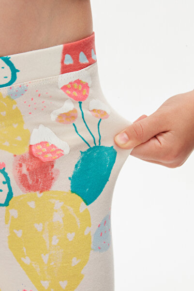 LOVETTI Spring Cactus Patterned Summer Tights for Girls