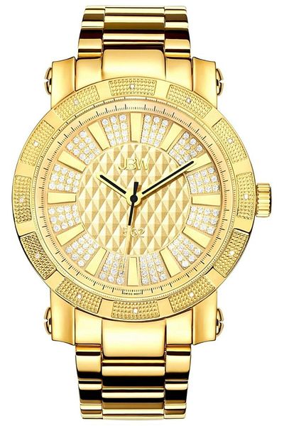 Generic Jbw Watch Display And Strap Jb 6225 M Gold Analog Display Swiss Quartz Movement
