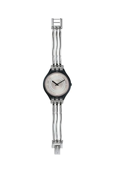 Generic Swatch Skinbar Stainless Steel Strap 12 Casual Watch Model Svom105B Silver Strap