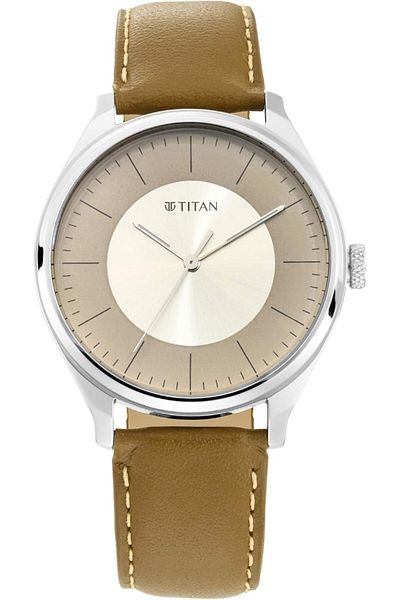 Generic Titan Neo Economy Analog Gray Dial Men Watch 1802Sl09 Nn1802Sl09 Olive Grey Strap
