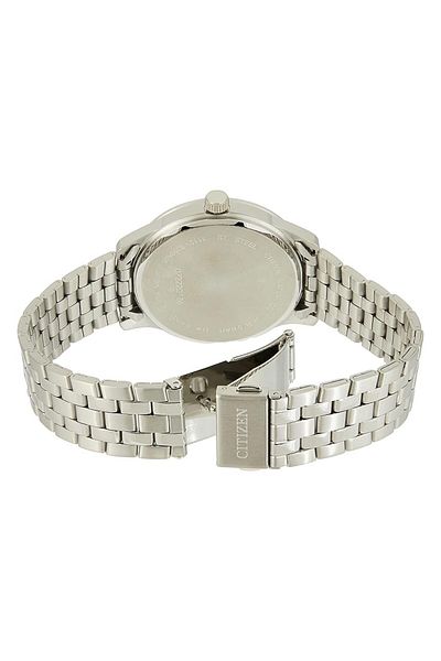 Generic Citizen Men Silver Dial Stainless Steel Quartz Watch Bi1050 56A