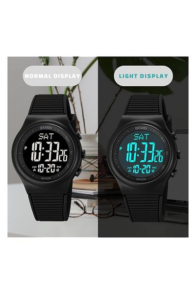 Generic Fanmis Creative Mens Binary Matrix Blue Led Digital Watch Fashion Classic Black Plated Waterproof
