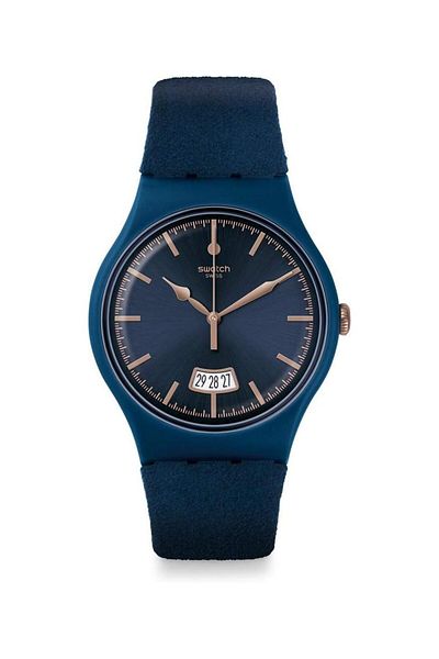Generic Swatch Unisex Analogue Quartz Watch With Textile Strap Suon400