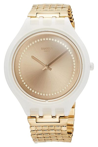 Generic Swatch Unisex Analogue Quartz Watch With Stainless Steel Strap Svow104Gb