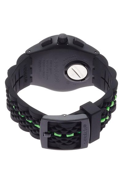 Generic Swatch Originals Laser Track Black Dial Silicone Strap Men Watch Susb409