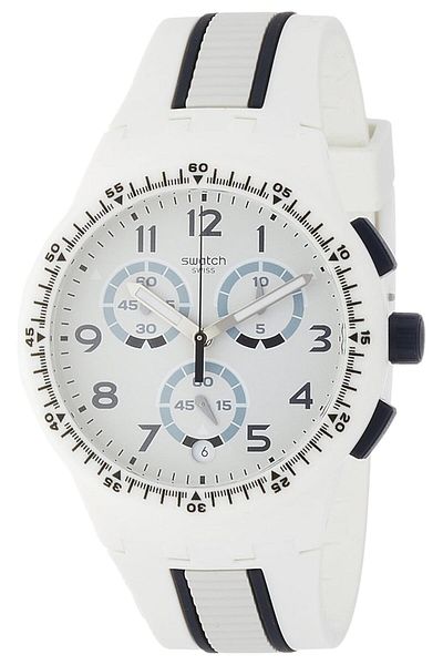 Generic Swatch Escalator Chronograph White Dial Men Watch Susw408