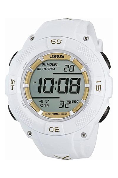 Generic Lorus Watches Mens Digital Quartz Watch With Polyurethane Bracelet R2367Hx9
