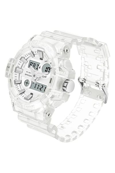 Generic Excefore Men Analog Sports Watch Led Digital 5Atm Waterproof Stopwatch Large Dual Dial For Easy
