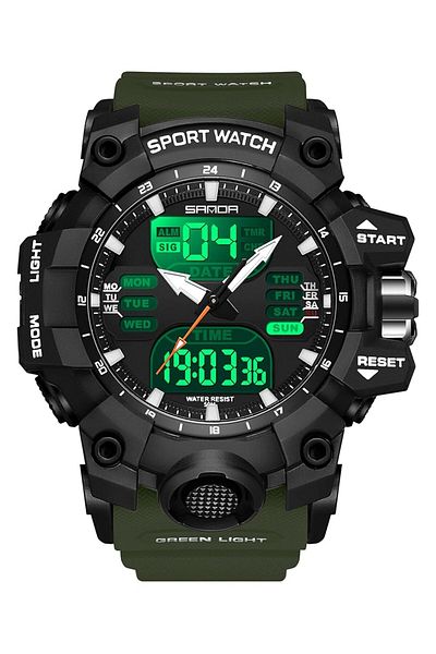 Generic Kastwave Men Digital Sports Watch 50M Waterproof Led Backlight Military Watch With Alarm Stopwatch