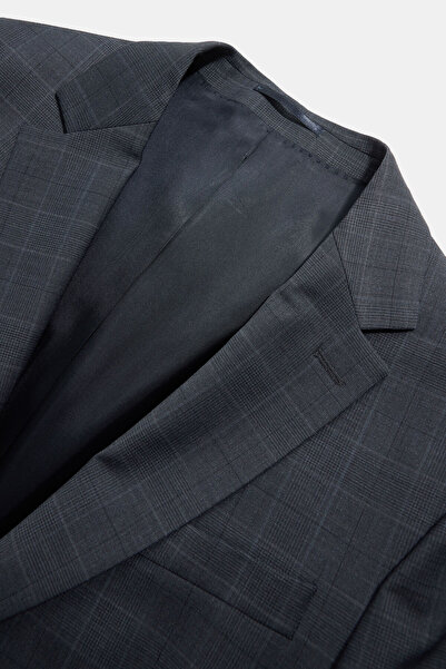 W Collection LACİVERT KARELİ REGULAR FIT TAKIM ELBİSE