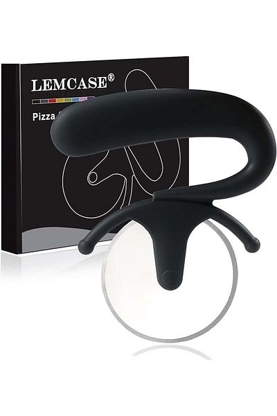 Lemcas Taietor Pentru Pizza , Otel Inoxidabil/silicon, Negru, 16 X 13,5 X 1,2 Cm