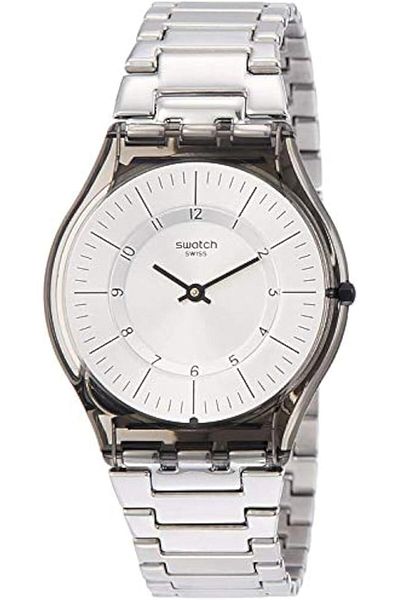 Generic Swatch Metalmix Sfm134G Silver Stainless Steel Swiss Quartz Fashion Watch