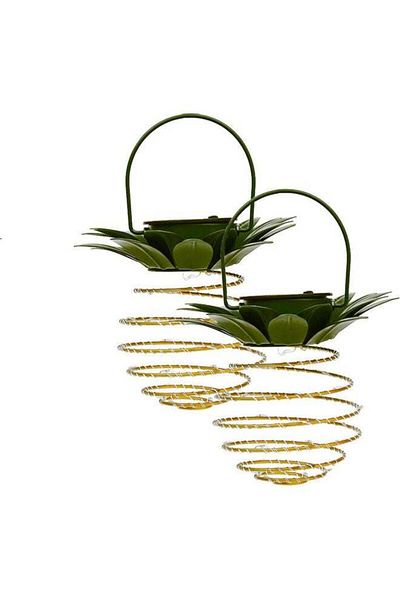 Generic AnneFish Pack Of 2 LED Pineapple Design Light Lamp Warm White 9.1x5.1inch