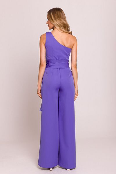 Made of Emotion One-shoulder jumpsuit with tied sashes