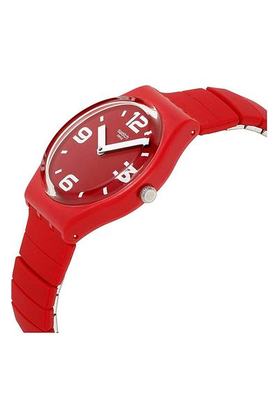 Generic Swatch Chili Gr173B Red Stainless Steel Swiss Quartz Fashion Watch