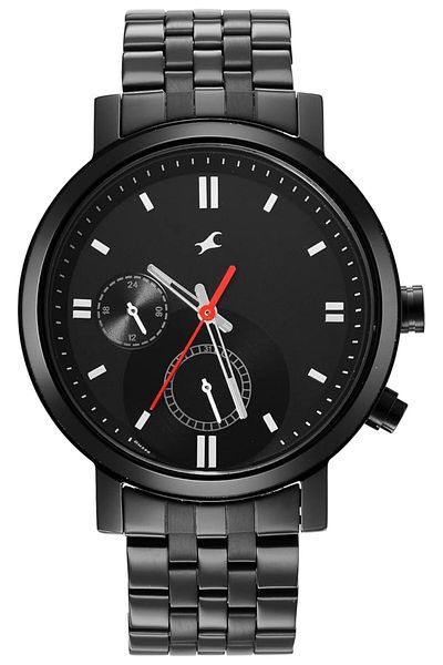 Generic Fastrack Men Metal Analog Black Dial Watch 3287Nm01 Nr3287Nm01 Band Color Black