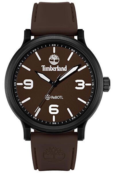 Generic Timberland Driscoll Men Eco Friendly Brown Dial Watch With Silicone Strap